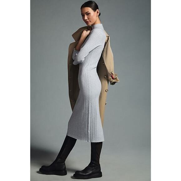 Daily Practice by Anthropologie Textured Column Sweater Dress Grey Size 1X NWT - Picture 3 of 12